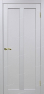 Дверь межкомнатная Эко Шпон, Optima Porte ТУРИН 521.11 хром, белый лёд