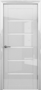 Дверь межкомнатная Albero Мегаполис GL Вена GL Белый глянец Стекло белое