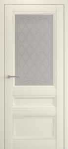 Дверь межкомнатная Albero Империя Византия Ваниль Стекло мателюкс «Титул серый»