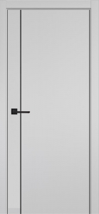 Дверь межкомнатная Фабрика Леском, Эко шпон Flash V1 Серый софт
