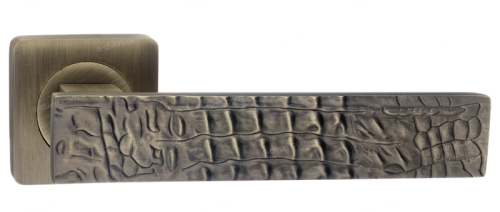 Ручка дверная «Крокодил» бронза античная матовая