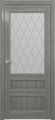 Дверь межкомнатная Albero Империя Лацио-2 ПО стекло «Гранд» пепельный дуб