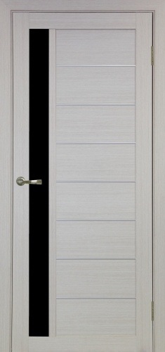 Дверь межкомнатная Эко Шпон, Optima Porte Турин 554 Дуб беленый LACчерный
