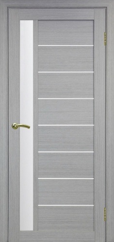 Дверь межкомнатная Эко Шпон, Optima Porte Турин 554 Дуб серый LACбелый