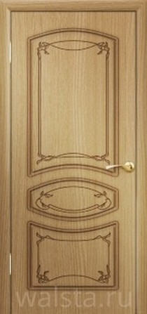 Дверь шпонированная Версаль, фабрика Walsta цвет дуб глухая
