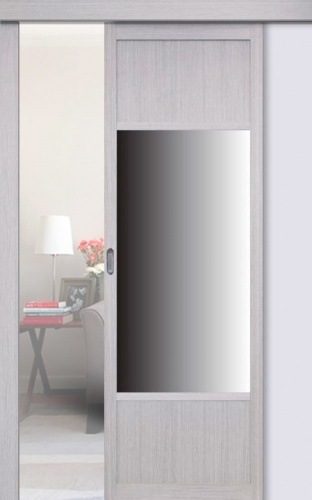 Перегородка межкомнатная Optima Porte 131.111 зеркало, дуб серый