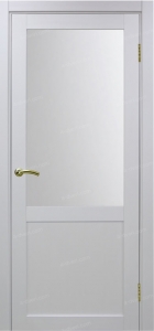 Дверь межкомнатная Эко Шпон, Optima Porte ТУРИН 502.21 матовый, белый лёд