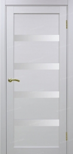 Дверь межкомнатная Эко Шпон, Optima Porte ТУРИН 505 матовый, белый лёд