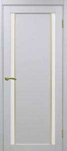 Дверь межкомнатная Эко Шпон, Optima Porte ТУРИН 522.212 АПС матовый, золото, белый лёд