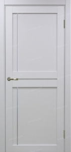 Дверь межкомнатная Эко Шпон, Optima Porte ТУРИН 523.111 АПП матовый, хром, белый лёд