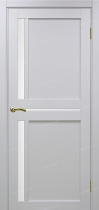 Дверь межкомнатная Эко Шпон, Optima Porte ТУРИН 523.221 белый лёд