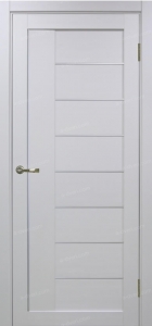 Дверь межкомнатная Эко Шпон, Optima Porte ТУРИН 524 АПП матовый, хром, белый лёд