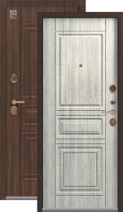 Дверь входная Центурион LUX - 4 Медный муар+вайлд - Полярный дуб