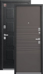 Дверь входная Центурион LUX - 5 Серый муар - Смоки софт
