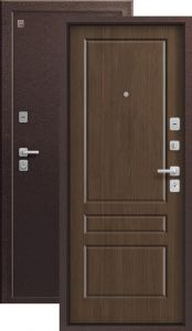 Дверь входная Центурион LUX - 6 Медный муар - Дуб янтарный