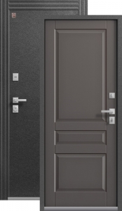 Дверь входная Центурион Термо - 2 Антрацит муар - софт серый