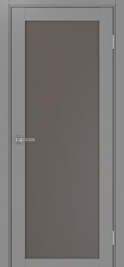 Дверь межкомнатная Эко Шпон, Optima Porte 501.2 Серый, бронза