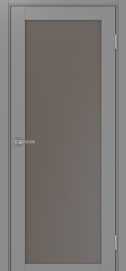 Дверь межкомнатная Эко Шпон, Optima Porte 501.2 Серый, кризет бронза