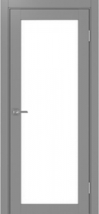 Дверь межкомнатная Эко Шпон, Optima Porte 501.2 Серый, лакобель белый