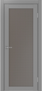 Дверь межкомнатная Эко Шпон, Optima Porte 501.2 Серый, пунта бронза