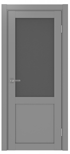 Дверь межкомнатная Эко Шпон, Optima Porte 502.21 Серый, графит