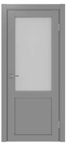 Дверь межкомнатная Эко Шпон, Optima 502.21 Серый, мателюкс