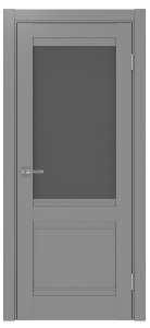 Дверь межкомнатная Эко Шпон, Optima 502U.21 Серый, бронза, первый вариант