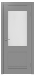Дверь межкомнатная Эко Шпон, Optima 502U.21 Серый, кризет бц