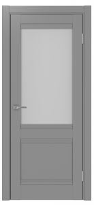Дверь межкомнатная Эко Шпон, Optima 502U.21 Серый, мателюкс
