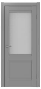 Дверь межкомнатная Эко Шпон, Optima 502U.21 Серый, пунта бц