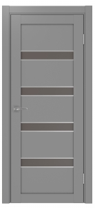 Дверь межкомнатная Эко Шпон, Optima 505 АПС Серый, бронза