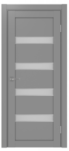 Дверь межкомнатная Эко Шпон, Optima 505 АПС Серый, мателюкс