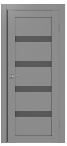 Дверь межкомнатная Эко Шпон, Optima 505 Серый, графит