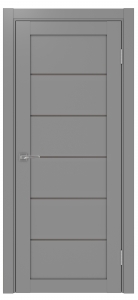 Дверь межкомнатная Эко Шпон, Optima 506 Серый, бронза