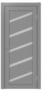 Дверь межкомнатная Эко Шпон, Optima 506 У Серый, металюкс