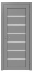 Дверь межкомнатная Эко Шпон, Optima 507 Серый, мателюкс