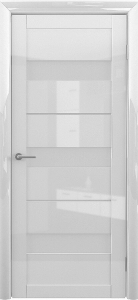 Дверь межкомнатная Albero Мегаполис GL Прага GL Белый глянец Стекло мателюкс