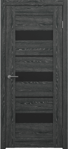 Дверь межкомнатная Albero Альянс Бостон Черное дерево Стекло черное