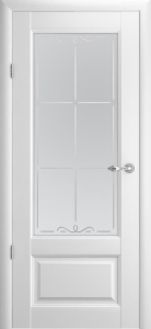 Дверь межкомнатная Albero Галерея Эрмитаж-1 Белый Мателюкс с алмазной гравировкой «Галерея»
