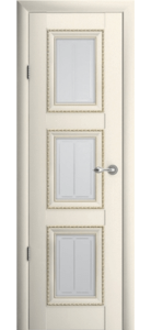 Дверь межкомнатная Albero Галерея Версаль-3 Ваниль Мателюкс с алмазной гравировкой «Галерея»