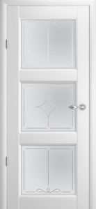 Дверь межкомнатная Albero Галерея Эрмитаж-3 Белый Мателюкс с алмазной гравировкой «Галерея»