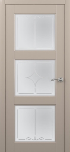 Дверь межкомнатная Albero Галерея Эрмитаж-3 Серый Мателюкс с алмазной гравировкой «Галерея»