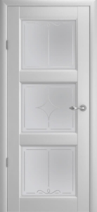 Дверь межкомнатная Albero Галерея Эрмитаж-3 Платина Мателюкс с алмазной гравировкой «Галерея»