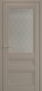 Дверь межкомнатная Albero Империя Византия Серый Стекло мателюкс «Титул серый»