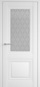 Дверь межкомнатная Albero Империя Спарта-2 Белый Стекло мателюкс «Лорд серый»