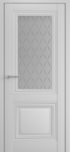 Дверь межкомнатная Albero Империя Спарта-2 Платина Стекло мателюкс «Лорд серый»