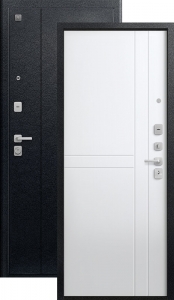 Дверь входная Центурион V-06 (2026) черный муар — кашемир белый