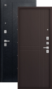 Дверь входная Центурион V-06 (2026) черный муар — темная лиственница