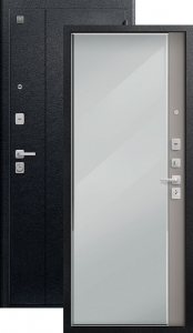 Дверь входная Центурион V-04 (2026) чёрный муар — кашемир грей