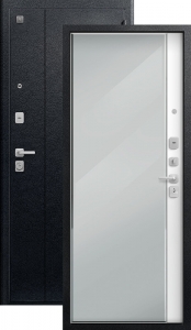 Дверь входная Центурион V-04 (2026) чёрный муар — кашемир белый